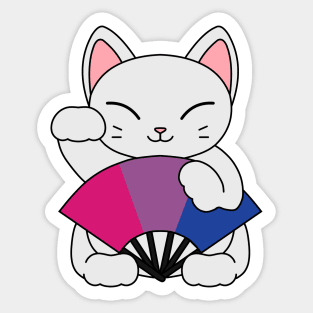 Bisexual Lucky Cat Sticker